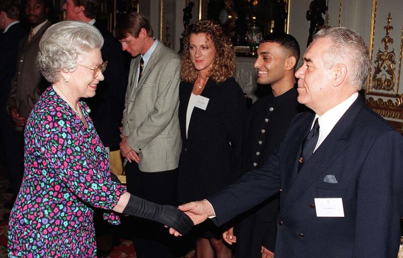 Tony Bullimore met the Queen at Buckingham Palace after his amazing rescue