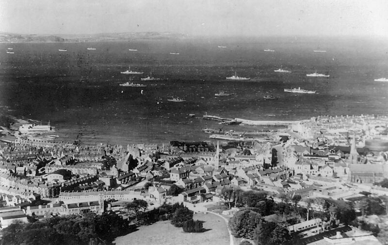 D-Day fleet assembled in Bangor Bay. Reproduced courtesy of the Public Record Office of Northern Ireland PRONI.jpg