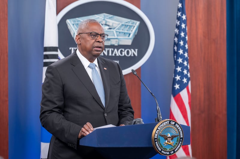 US defence secretary Lloyd Austin (Kevin Wolf/AP)