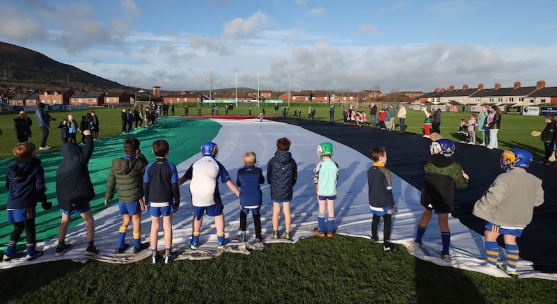 A Hurling for Gaza Allstar Exhibition game at Corrigan Park in Belfast  on Saturday, in Aid of the Gaza paediatric care initiative.
PICTURE COLM LENAGHAN