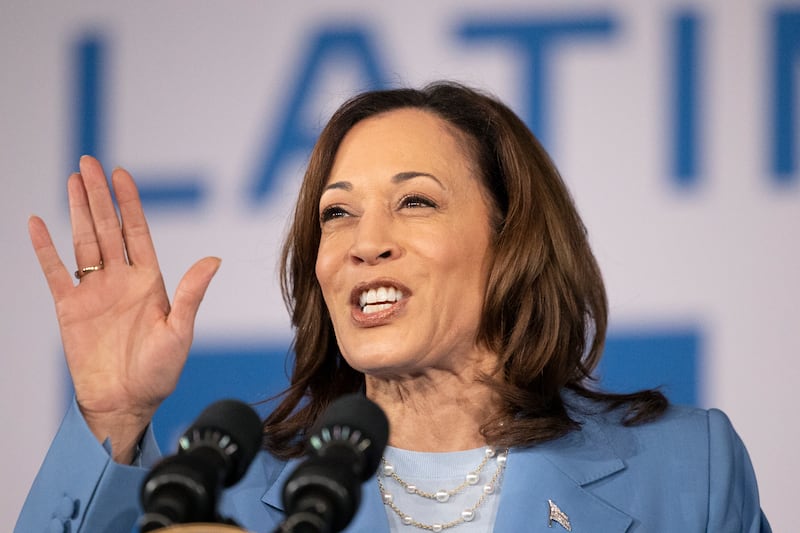 Kamala Harris was due to have lunch with the president on Wednesday (AP Photo/Ronda Churchill)