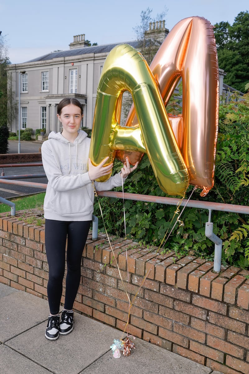 Press Eye - Belfast - Northern Ireland - 22nd August 2024

Students across the country have received their GCSE results this morning, including those at Hazelwood Integrated College. 

Jenni North was proud of her results, getting A grades and a B. 

Photo by Philip Magowan / Press Eye