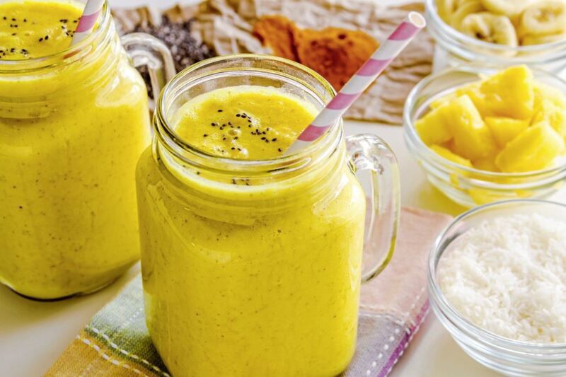 Turmeric can slow down the onset of age-associated diseases such as cancer, dementia, cardiovascular disease and metabolic conditions - try adding it to a smoothie. 