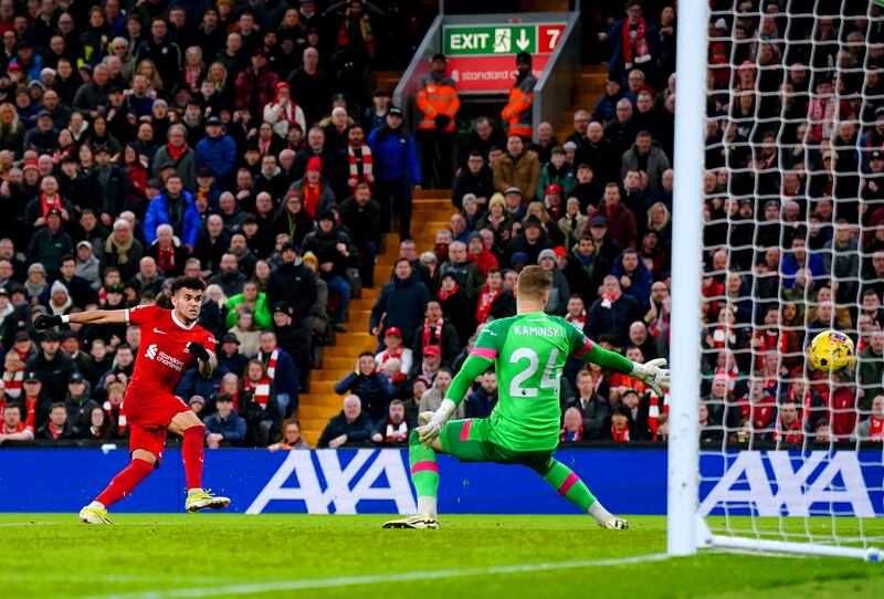 Luis Diaz scores Liverpool’s third