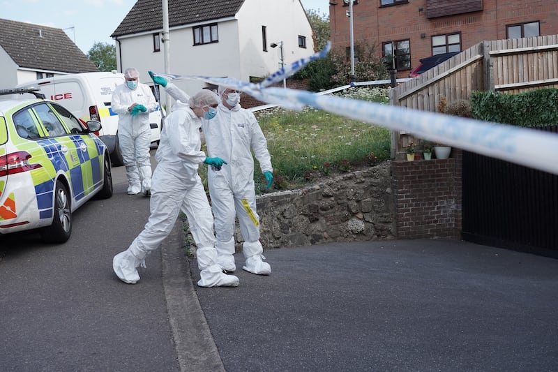 Forensic officers at the property in Pump Hill, Great Baddow