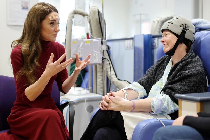 Kate chatting with Katherine Field about their shared experiences