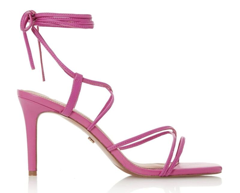 Dune Monique Pink Spaghetti Strap Stiletto Heel Sandals, &pound;52 (&euro;70) 