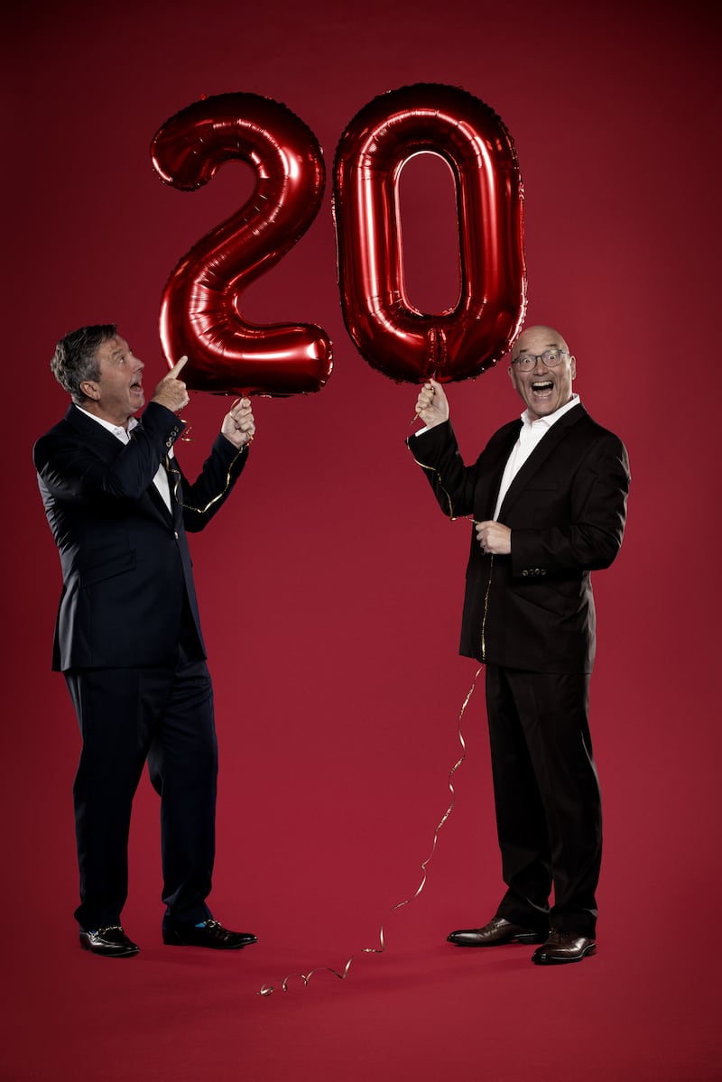 MasterChef presenters John Torode and Gregg Wallace, as they prepared for the 20th series of the show on BBC One