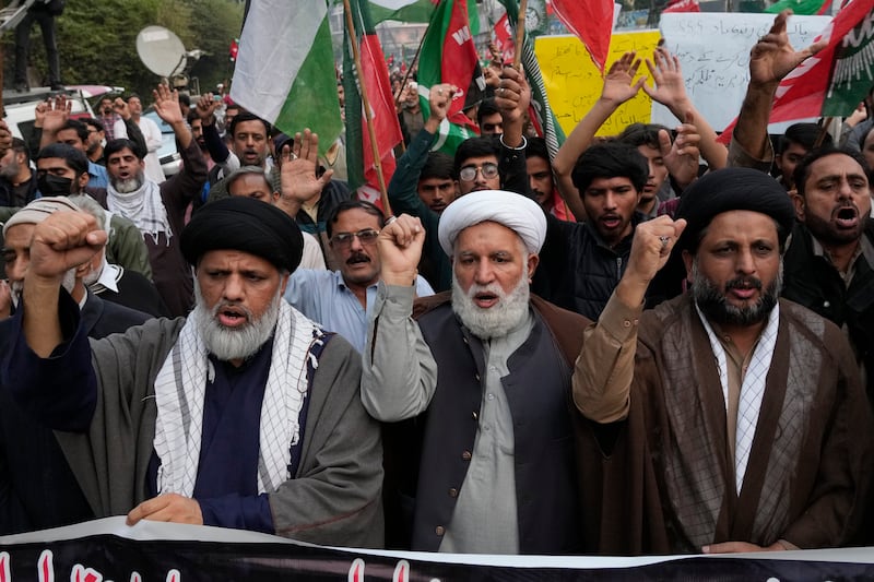 Shiite Muslims make up about 15% of the 240 million people in Sunni-majority Pakistan (AP Photo/K.M. Chaudary)