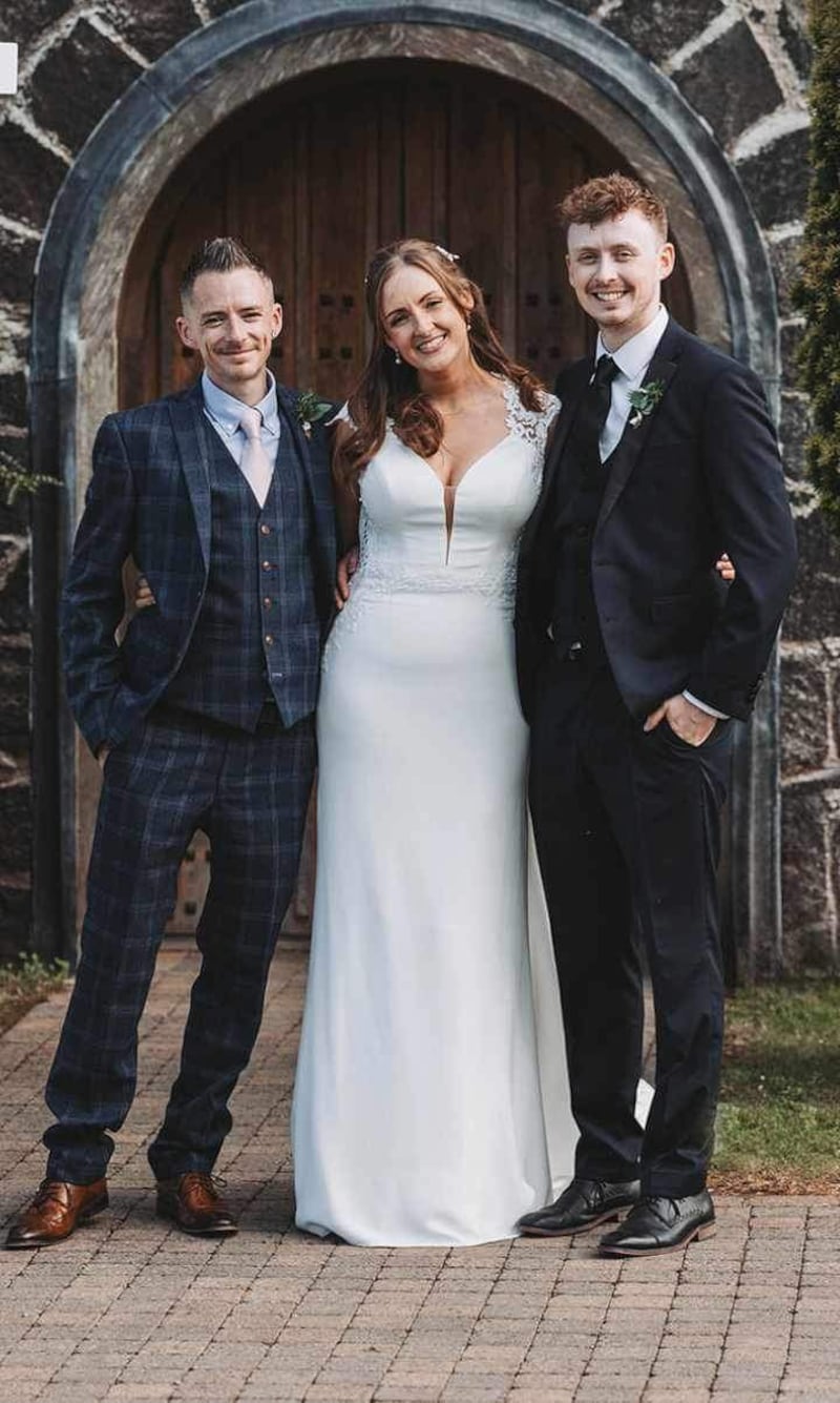 Christopher Oldcroft with his sister Nicola and brother Adam