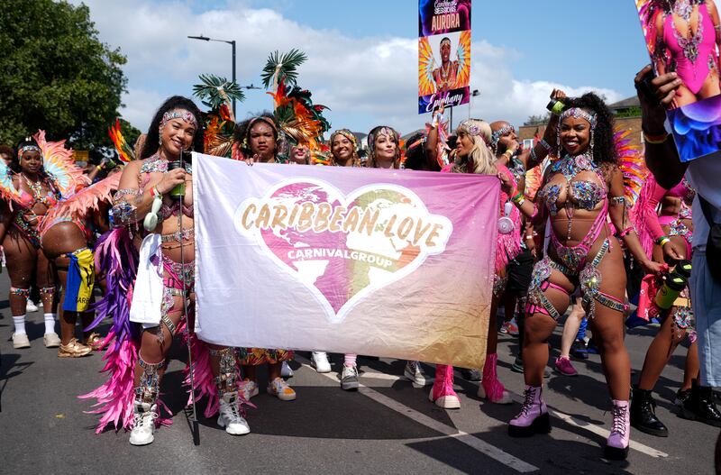 Dancers prepare to take part in the Adults’ Parade