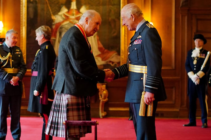 Sir Alexander McCall Smith said he enjoyed chatting to the King during the ceremony