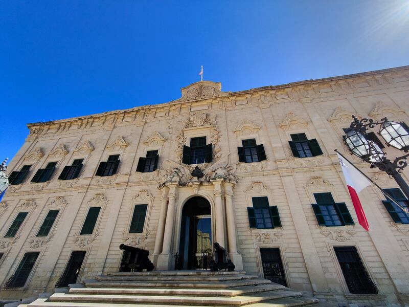 The Grandmaster's Palace in Valletta.