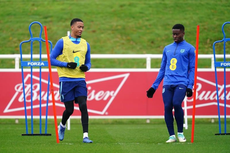 England’s Ezri Konsa (left) could replace the suspended Marc Guehi against Switzerland