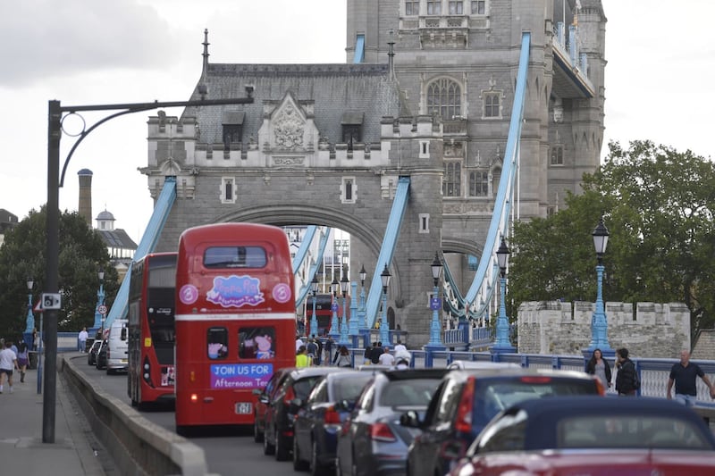 Tower Bridge stuck open