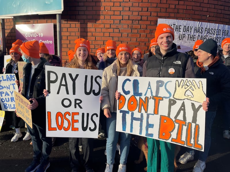 Junior doctors in Northern Ireland took strike action for the first time in March