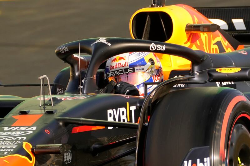 Max Verstappen finished fastest in opening practice for the Saudi Arabian Grand Prix (Darko Bandic/AP)