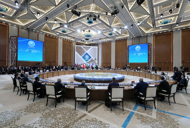 The summit is taking place in Astana (Kremlin Pool Photo via AP)