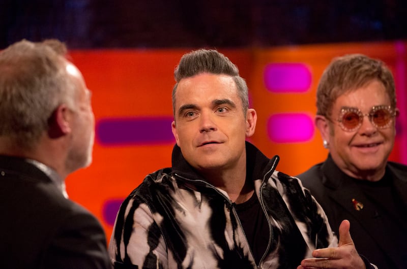 Sir Elton with Robbie Williams