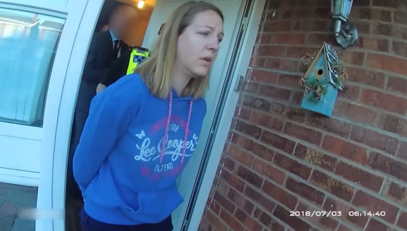 Police bodyworn camera footage of the arrest of Lucy Letby