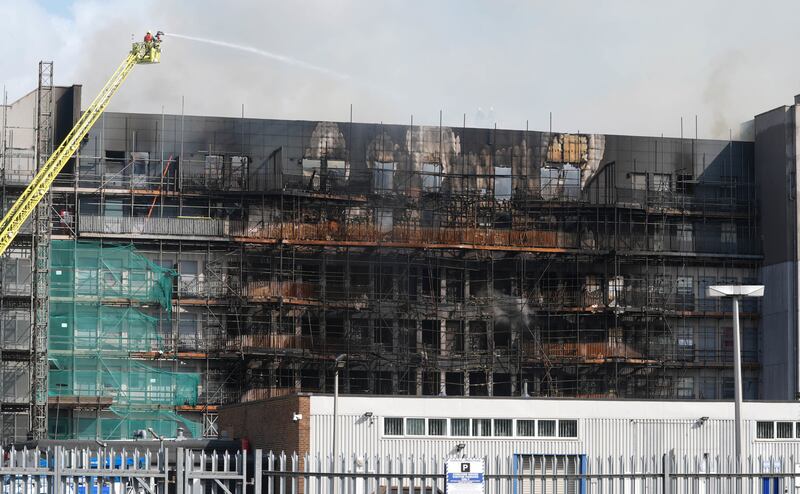 The fire brigade said the building had ‘known’ fire safety issues