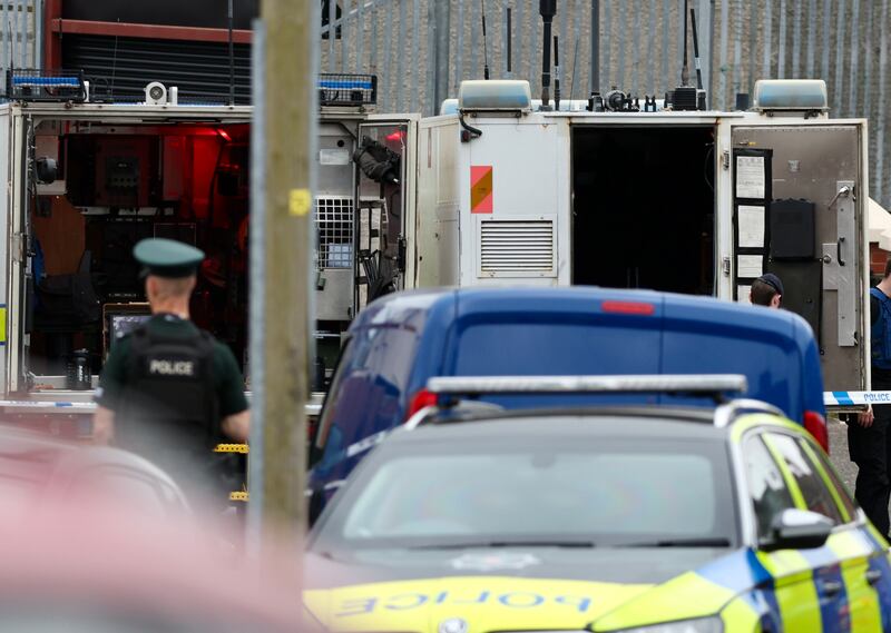 Police and ATO at the scene after Homes have been evacuated in north Belfast due to a security alert, police have said.

It is understood that a suspect device was found in the Balholm Drive area on Monday morning.
PICTURE COLM LENAGHAN