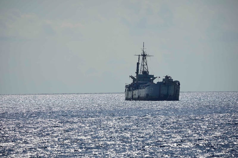 A Chinese vessel and a Philippine supply ship collided near the disputed Spratly Islands in the South China Sea on June 17, 2024, China’s coast guard said (Aaron Favila/AP)