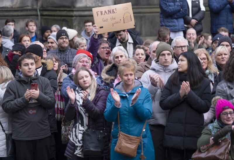 Fans clapped as the hearse travelled by