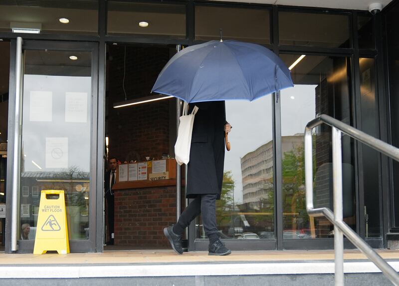 Mohammed Al Fayed’s daughter Camilla Fayed leaves Guildford Crown Court at an earlier hearing