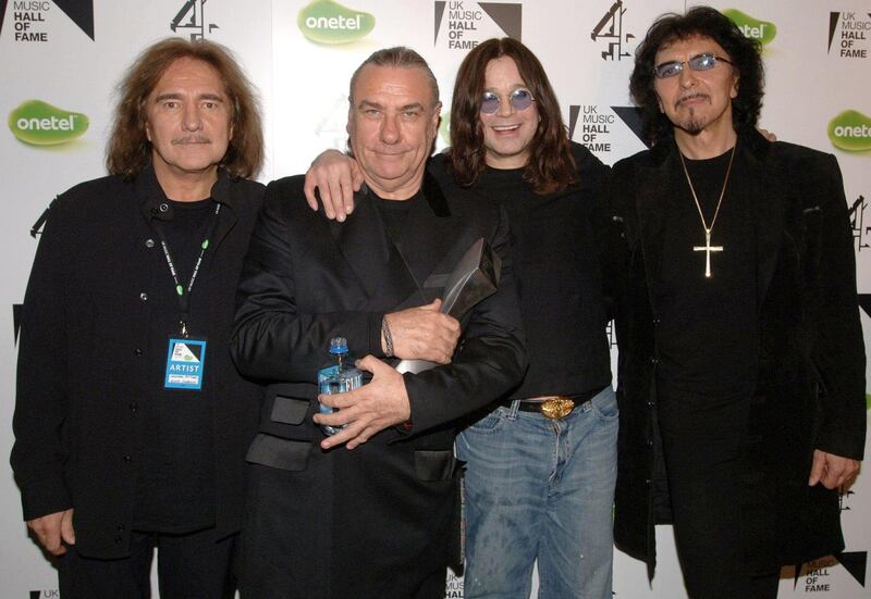 Black Sabbath in 2005: (L to R) Bassist Terence ‘Geezer’ Butler, drummer Bill Ward, singer Ozzy Osbourne and guitarist Tony Iommi