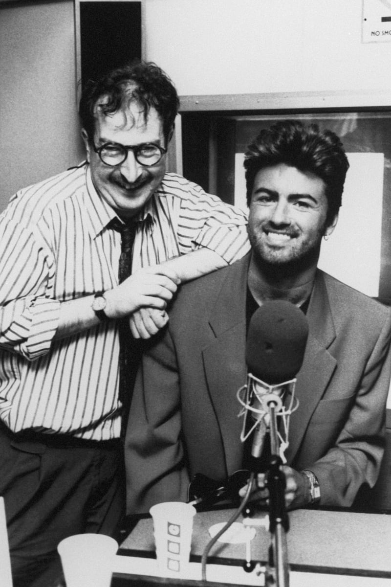 George Michael with BBC Radio DJ Steve Wright