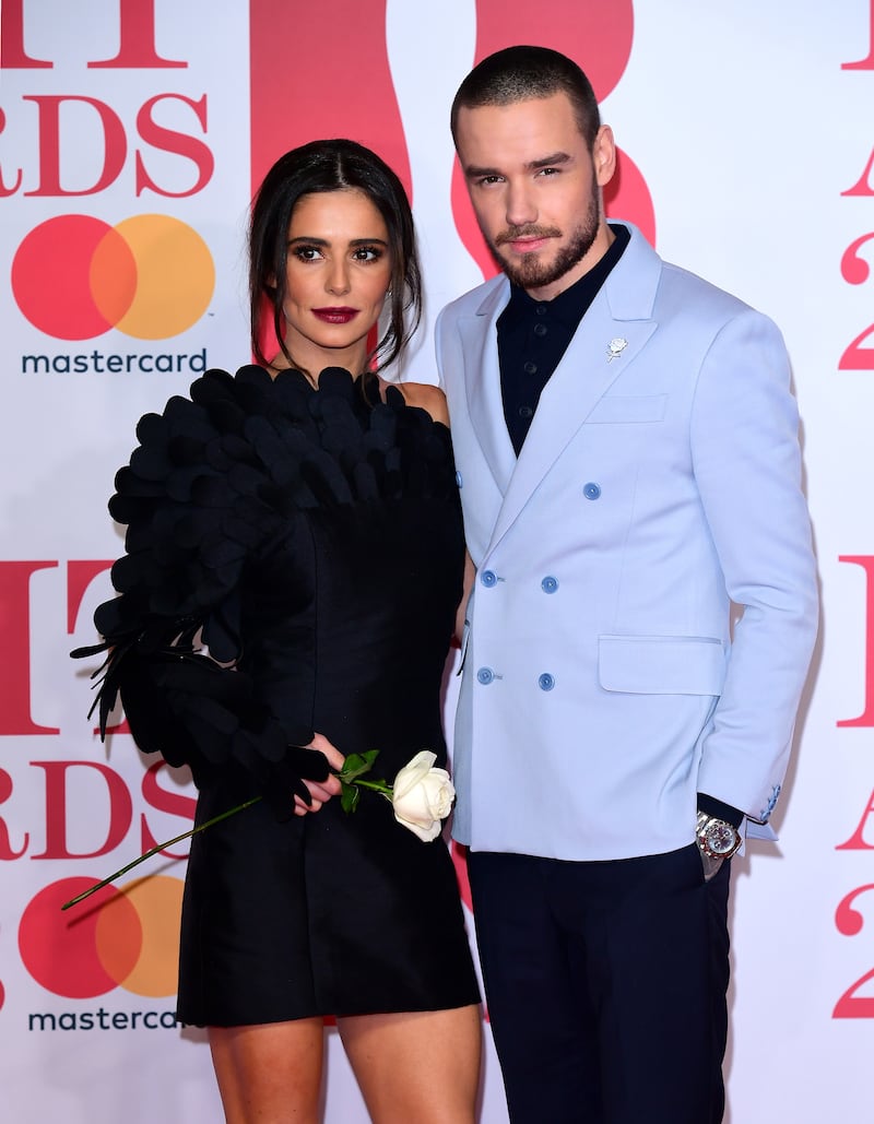 Cheryl and Liam Payne attending the Brit Awards at the O2 Arena, London