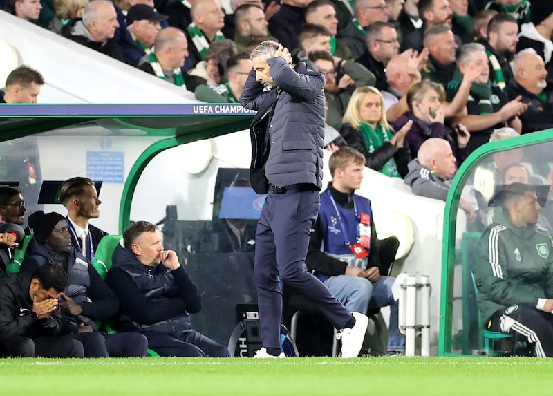 RB Leipzig head coach Marco Rose during his previous visit to Celtic Park