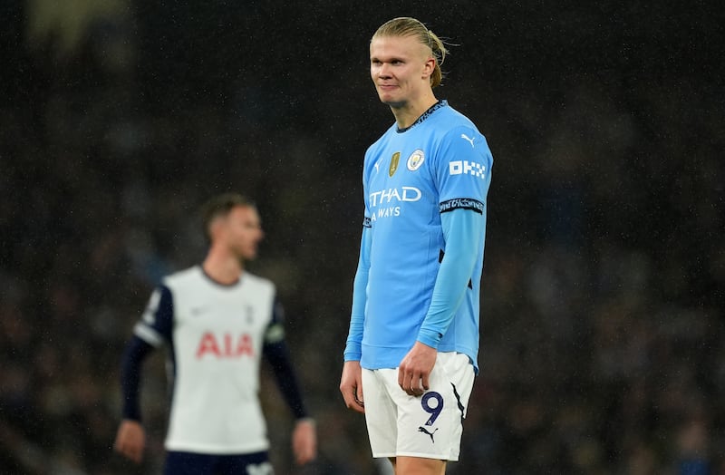 Haaland endured a frustrating afternoon against Spurs