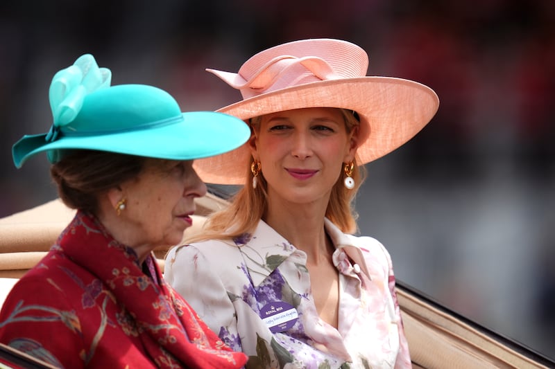 The Princess Royal alongside Lady Gabriella Kingston (right) on the first day of Royal Ascot last week