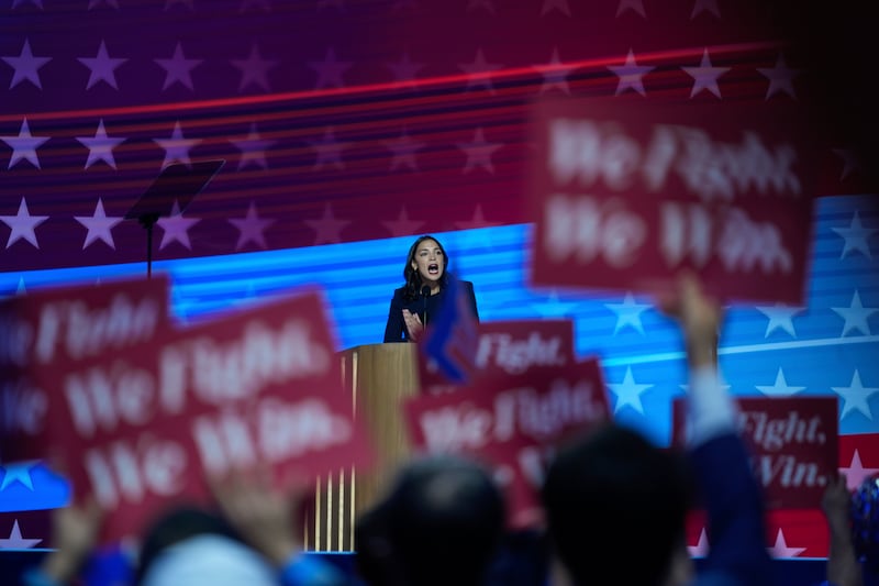 Alexandria Ocasio-Cortez speaks in Chicago at the DNC (Erin Hooley)