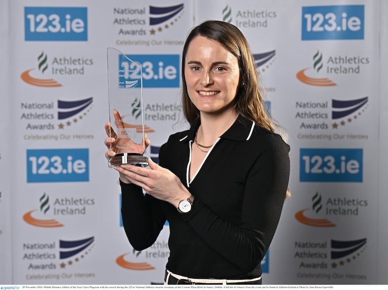 Ciara Mageean was named middle distance athlete of the year at last night's 123.ie National Athletics awards ceremony in Dublin. Photo by Sam Barnes/Sportsfile