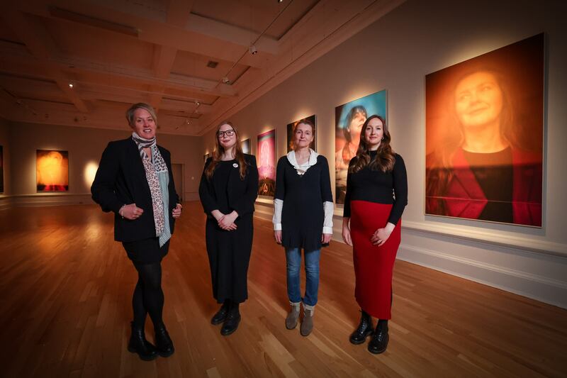 Kathryn Thomson and Anna Liesching of National Museums NI, artist Hannah Starkey and Clare Gormley of Belfast Photo Festival