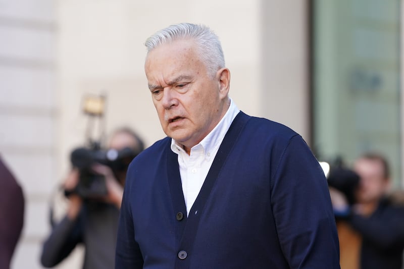 Former BBC broadcaster Huw Edwards leaving Westminster Magistrates’ Court