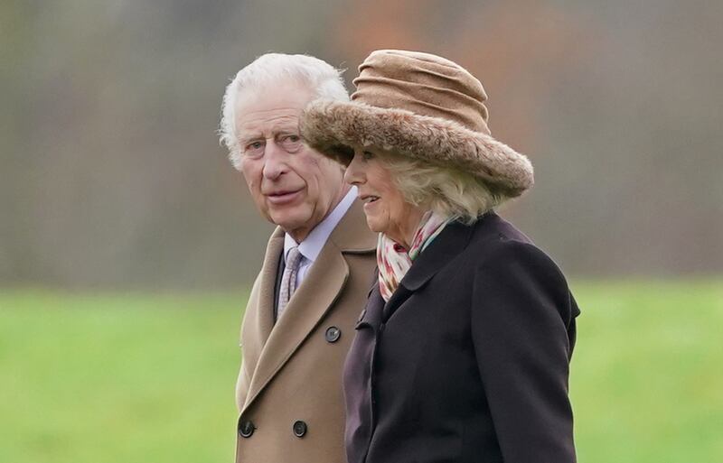 On Sunday, the King attended the Easter Mattins Service at St George’s Chapel at Windsor Castle