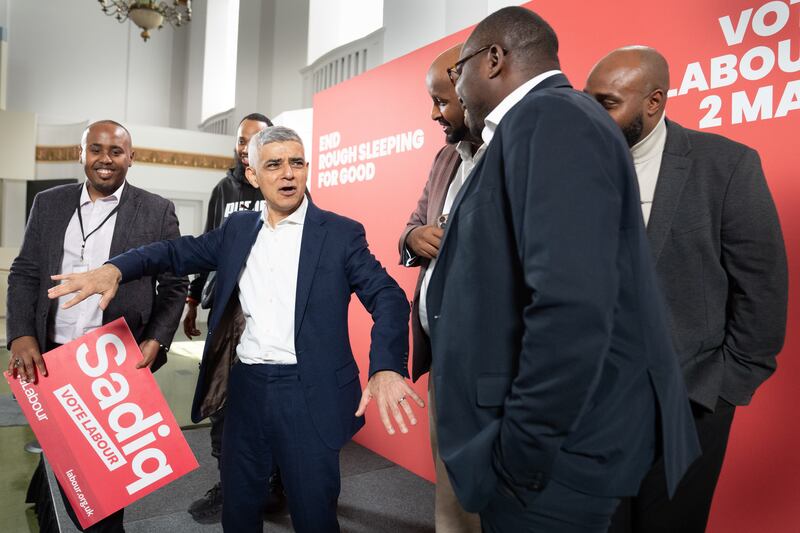 Sadiq Khan was at St John’s Church in Waterloo