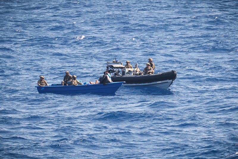 The smugglers threw their cargo overboard in a failed attempt to avoid all the contraband from being captured