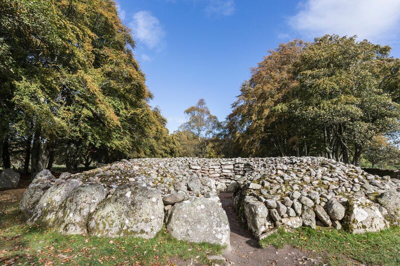 North West Passage Grave at Clava Cairns in Scotland