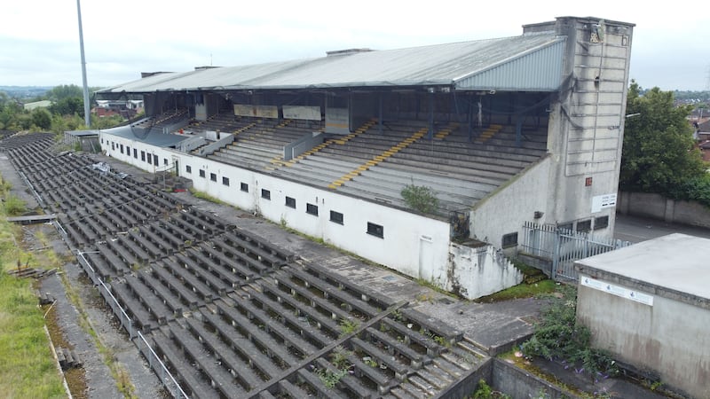 The Casement Park stadium is currently derelict (Niall Carson/PA)