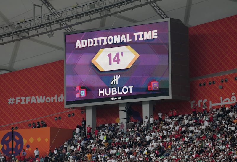 FIFA endeavoured to more accurately measure time lost to stoppages at the 2022 World Cup in Qatar