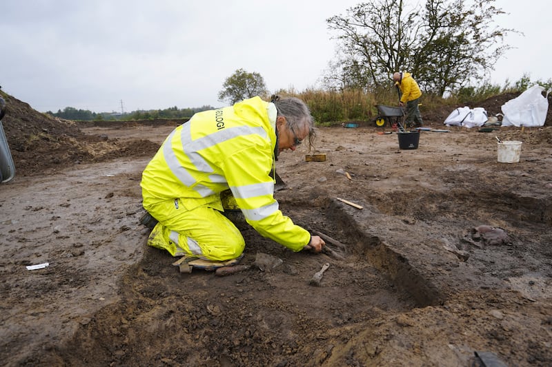 Kirsten Prangsgaard is one of the archaeologists who worked at the site near Odense (AP)