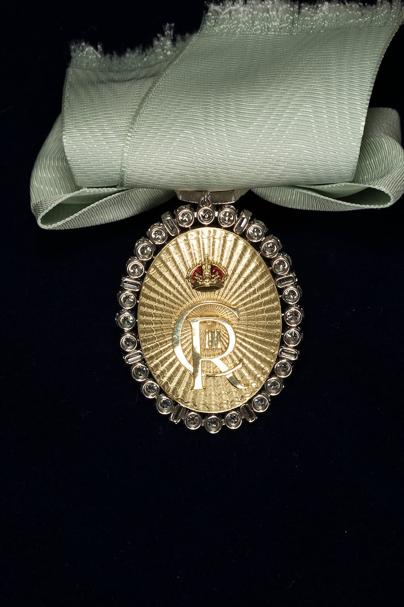 The reverse of the King’s Family Order worn by the Queen for the first time