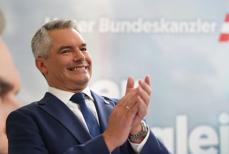 Austrian Chancellor Karl Nehammer (Heinz-Peter Bader/AP)