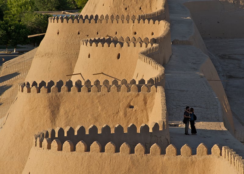 Old city walls of Khiva, Uzbekistan