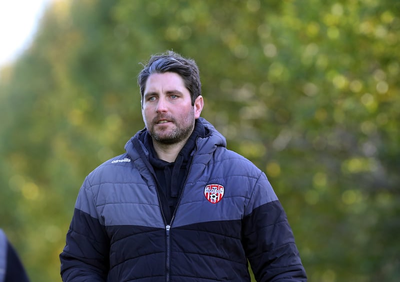 Derry City manager Ruaidhrí Higgins 